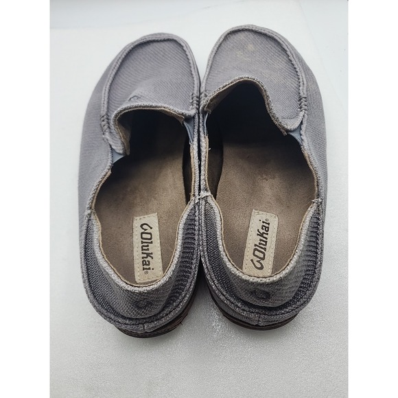 OluKai Mens Moloa Kapa Size 11.5 Slip On Shoes Gray - Picture 6 of 9